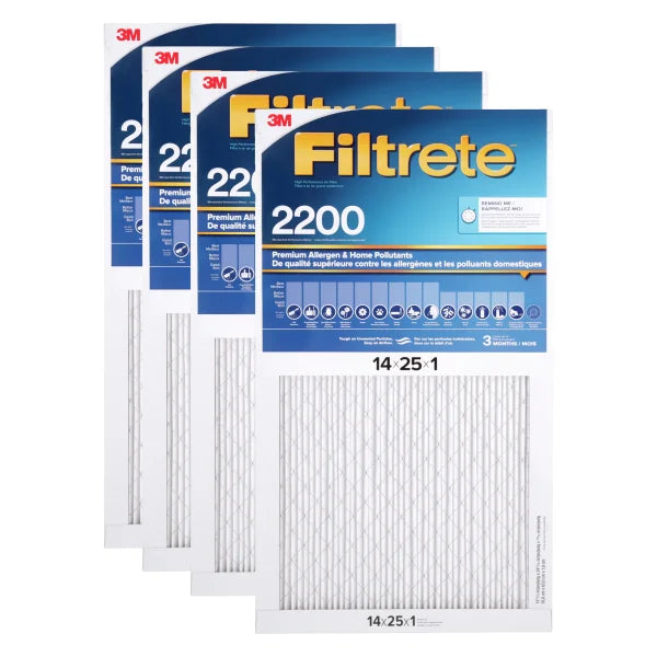 Filtrete MPR 2200 1-in Premium Furnace Filters, 4-pack A7204