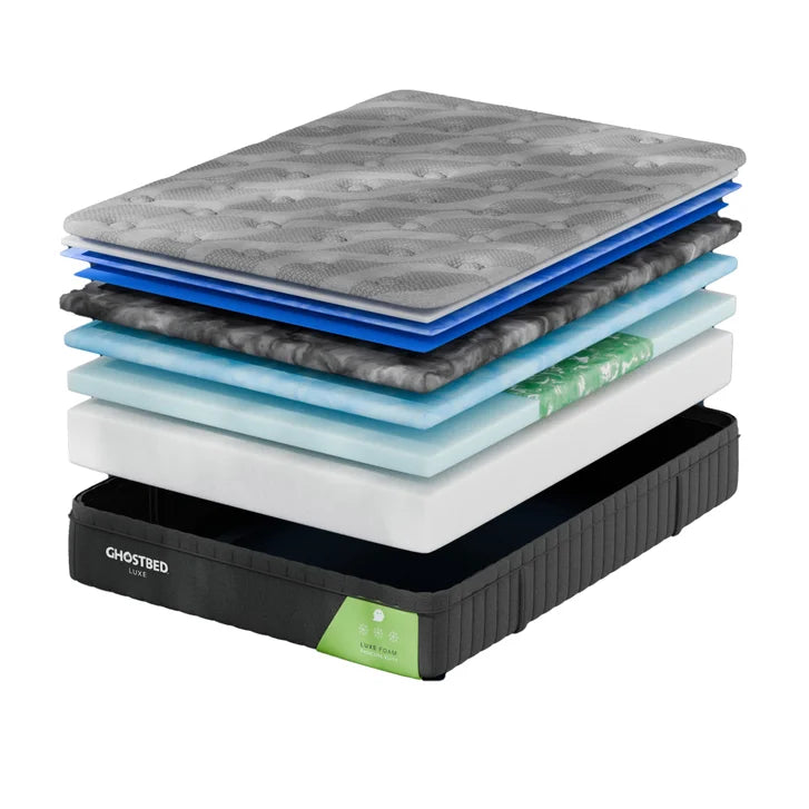 GhostBed Luxe II 35.6 cm (14 in.) Gel Memory Foam Mattress with Adjustable Base M1429