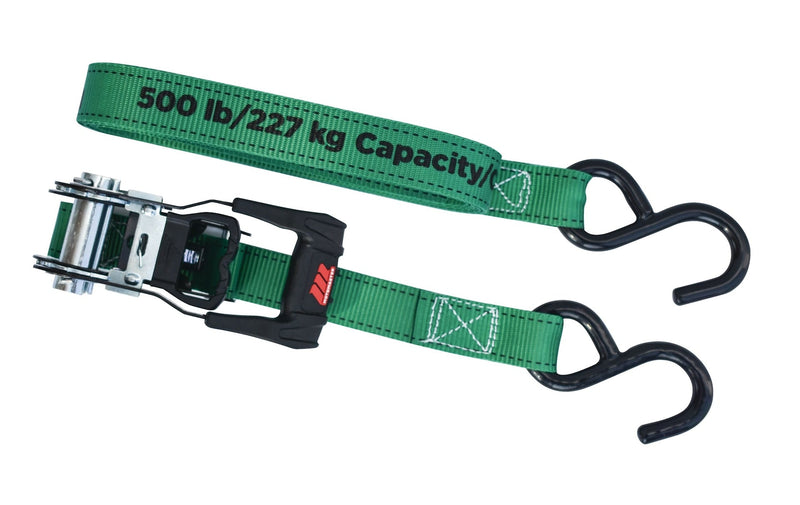 1,500-lb Ratchet Tie-Down Straps, with Padded Handle, 1-in x 14-ft, (2.5 cm x 4.3 m), 4-pk L1573