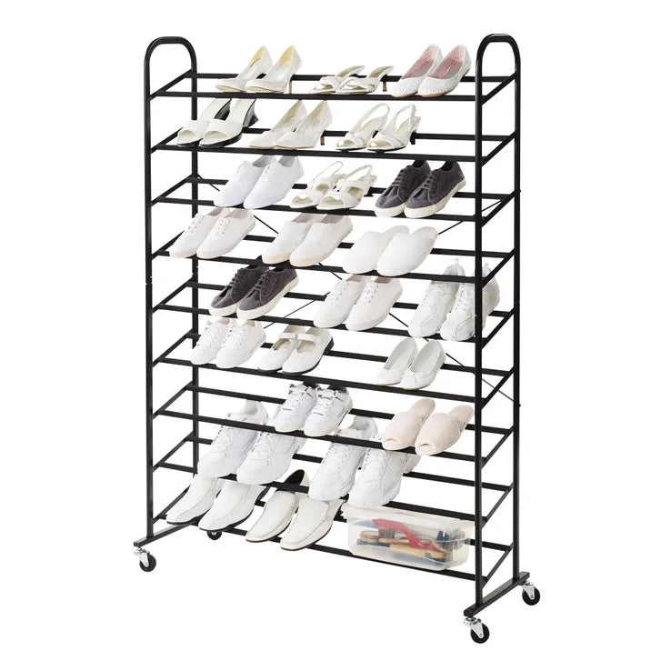 9 Tier Rolling Shoe Tower R1915
