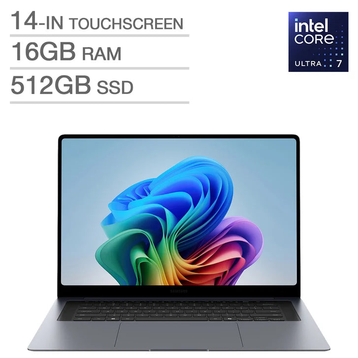 Samsung Galaxy Book6 Pro Copilot+ PC 14.0-in Touchscreen AMOLED Laptop, Intel Core Ultra 7 356H- 16GB RAM, 512 GB SSD H9059